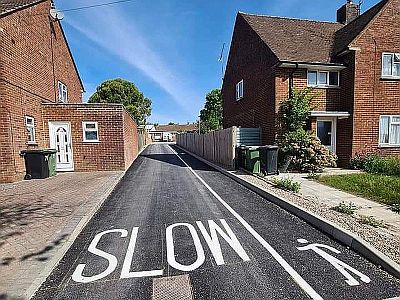 local road repairs Enfield images